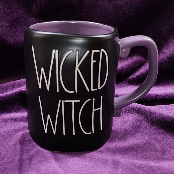 Rae Dunn Wicked Witch Mug Black and Purple Halloween Mug - Picture 2 of 4